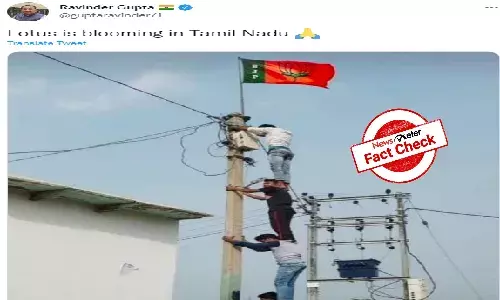 Fact Check: BSP flag becomes BJP flag in this viral edited photo