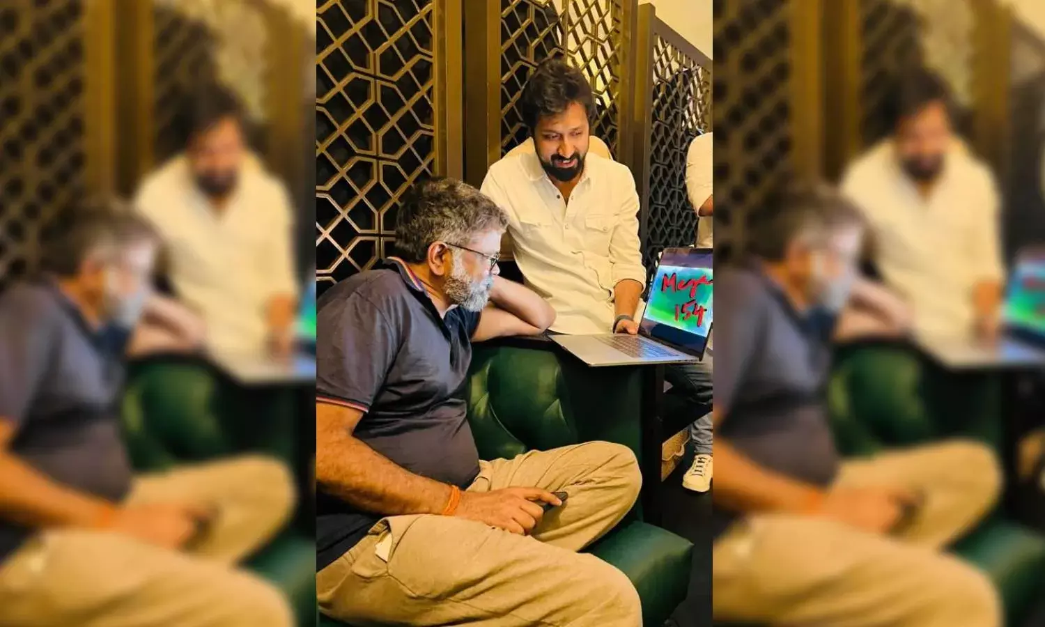 Director Sukumar visits sets of Chiranjeevis Mega154; pic goes viral