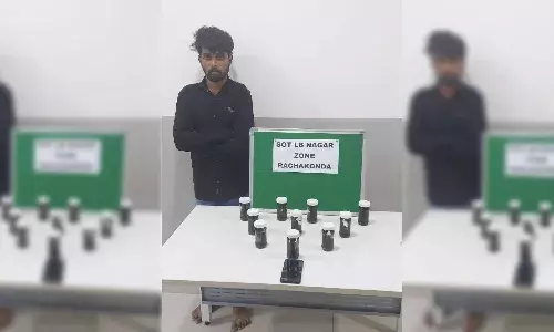 Ibrahimpatnam police nab drug peddler, seize 1.12 kg hash oil