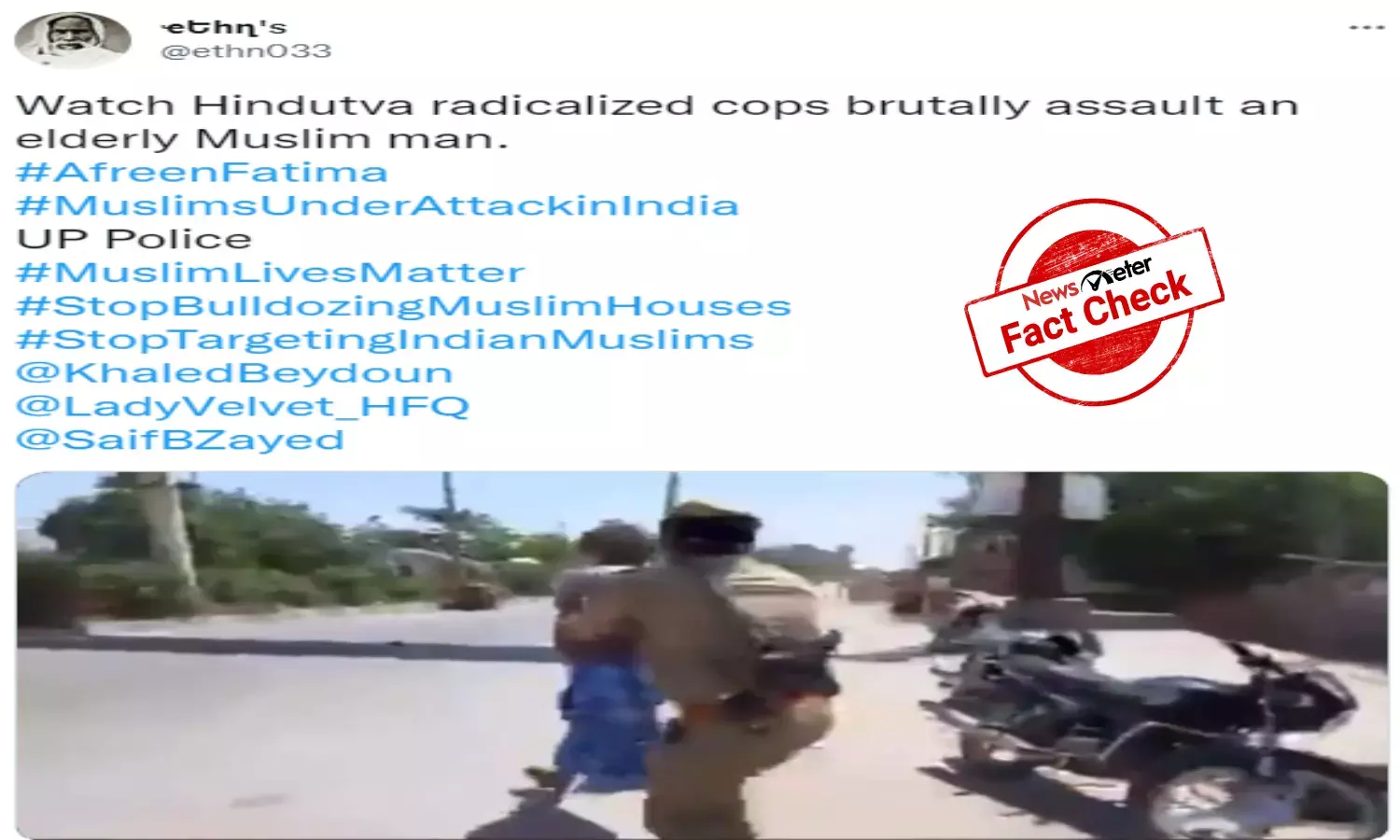 Fact Check: Video of cops beating a man for violating COVID lockdown norms falsely linked to protests against Nupur Sharma