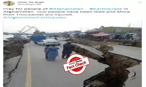 Old picture of damaged road in Pakistan falsely linked to Afghanistan quake