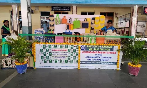 One Station, One Product kiosks at Vizianagaram, Chipurupalli stations to display jute products