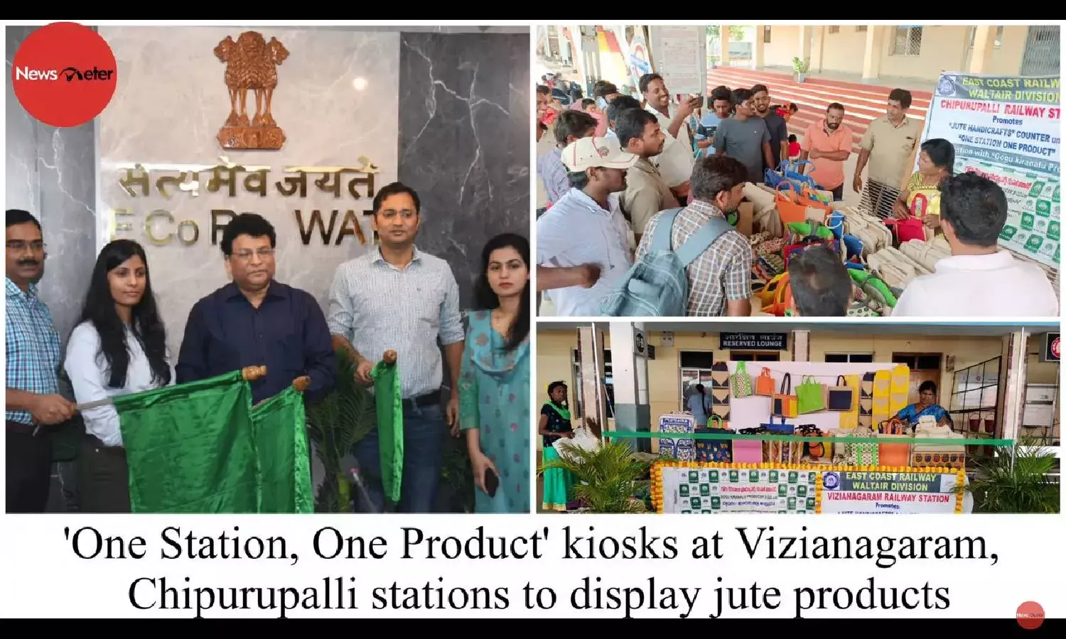 One Station, One Product kiosks at Vizianagaram, Chipurupalli stations to display jute products