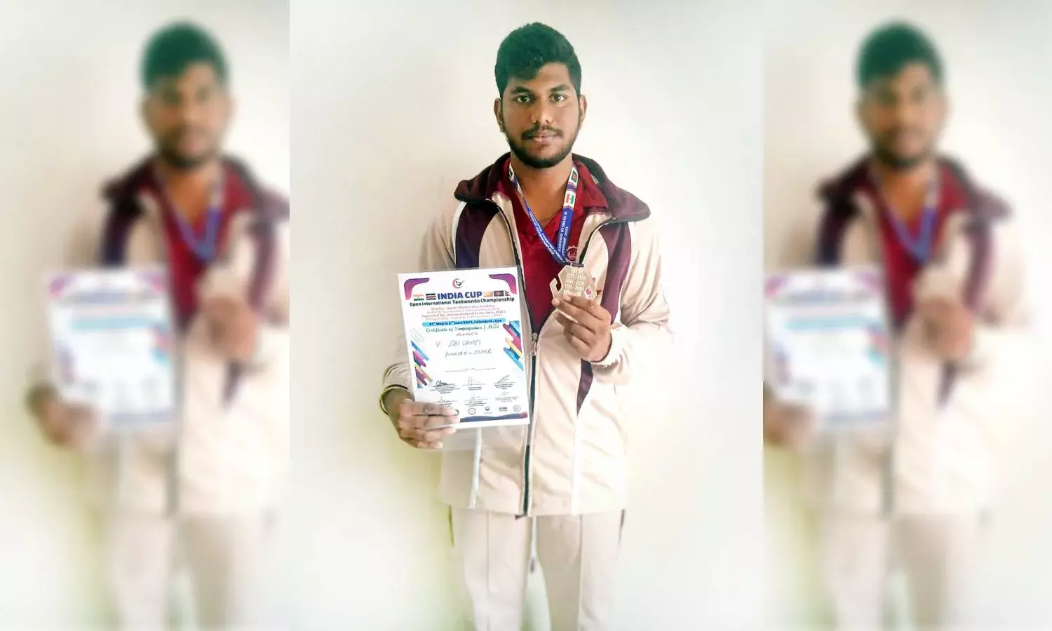 Meet 18YO Hyderabad student Viyyapu Sai Vamsi who won Silver at Taekwondo-Indian Cup