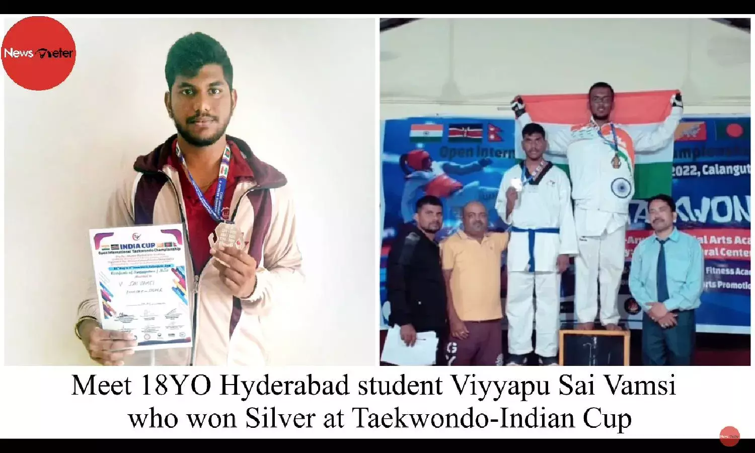 Meet 18YO Hyderabad student Viyyapu Sai Vamsi who won Silver at Taekwondo-Indian Cup