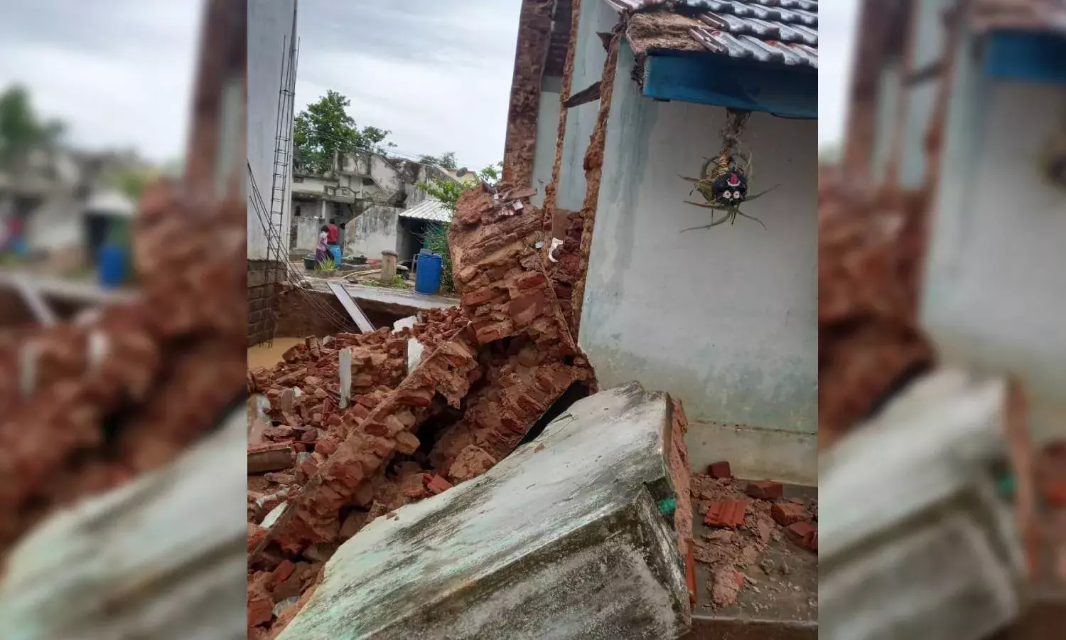 Woman, 5YO grandson dead after rain-soaked wall collapses in Vizianagaram