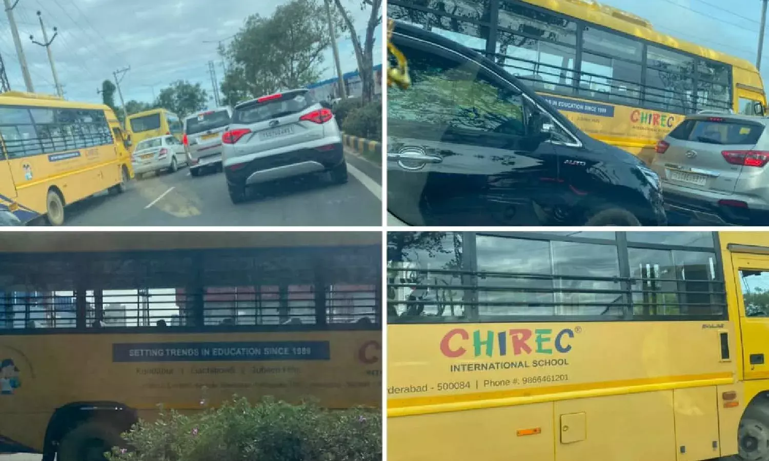 How empty private school buses in Serlingampally are causing traffic jams