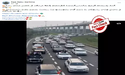 Fact Check: Is this a video of Modi being accompanied by a motorcade to Raj Bhavan Hyderabad? Heres the truth