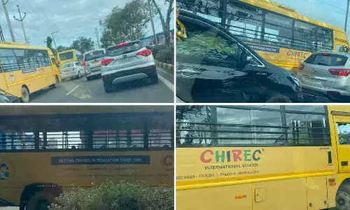 How empty private school buses in Serlingampally are causing traffic jams