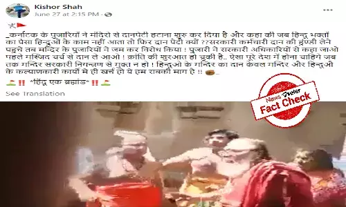 False: Priests have not started removing donation boxes from Karnataka temples