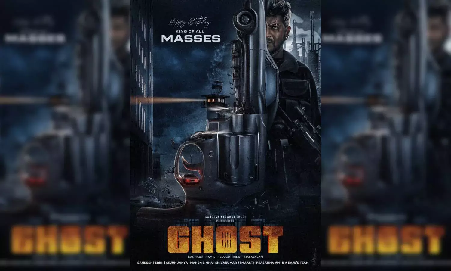 Shivarajkumars first look from Ghost is out. Fans wish the actor on his birthday