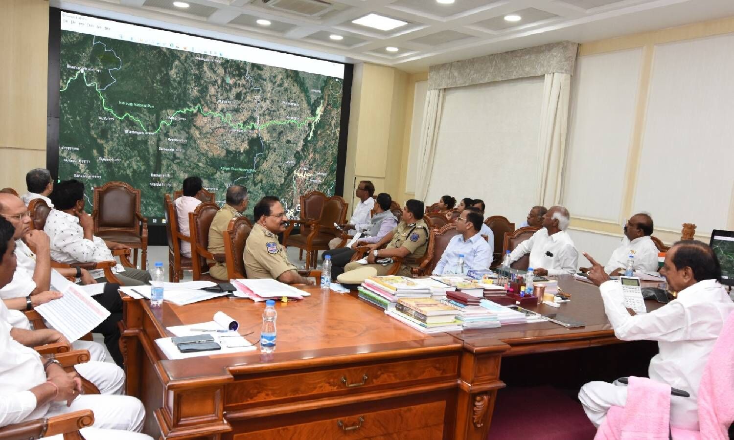 Telangana floods KCR asks irrigation department to discharge water