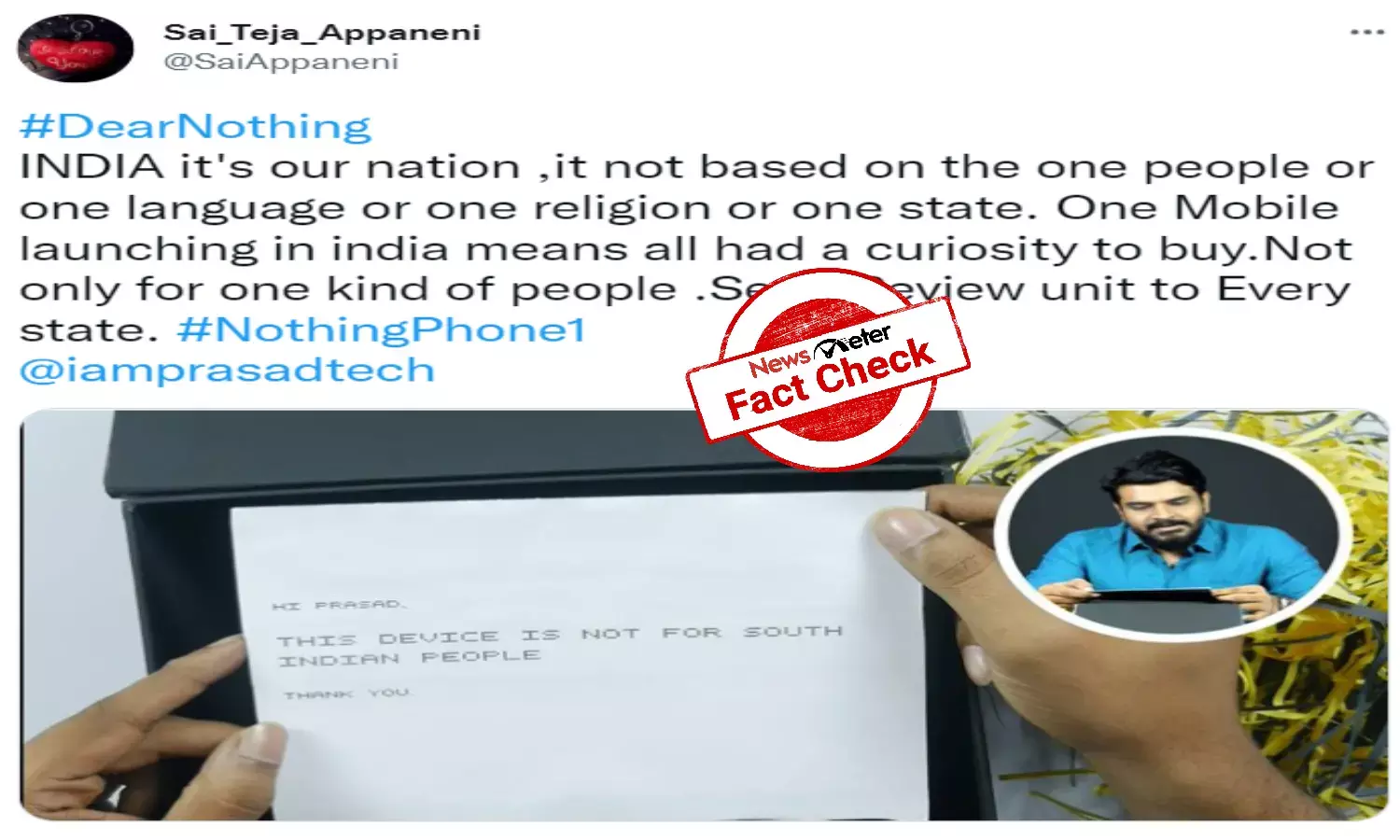 `Nothing phones:  Dont worry, everything is for South Indians