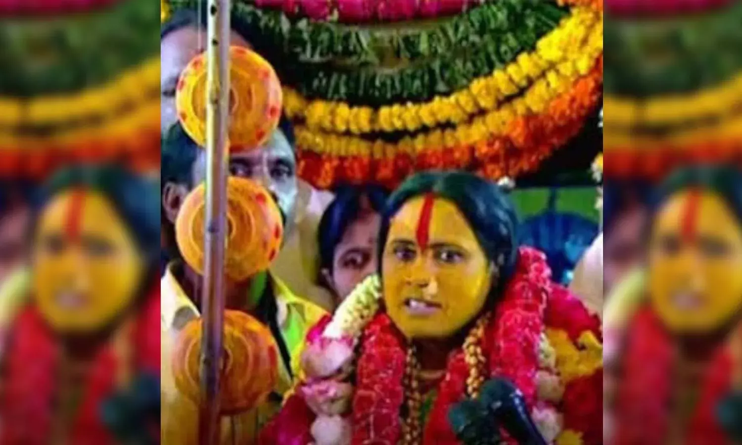 Heavy rains due to angry goddess Ujjaini Mahankali says Oracle Swarnalatha