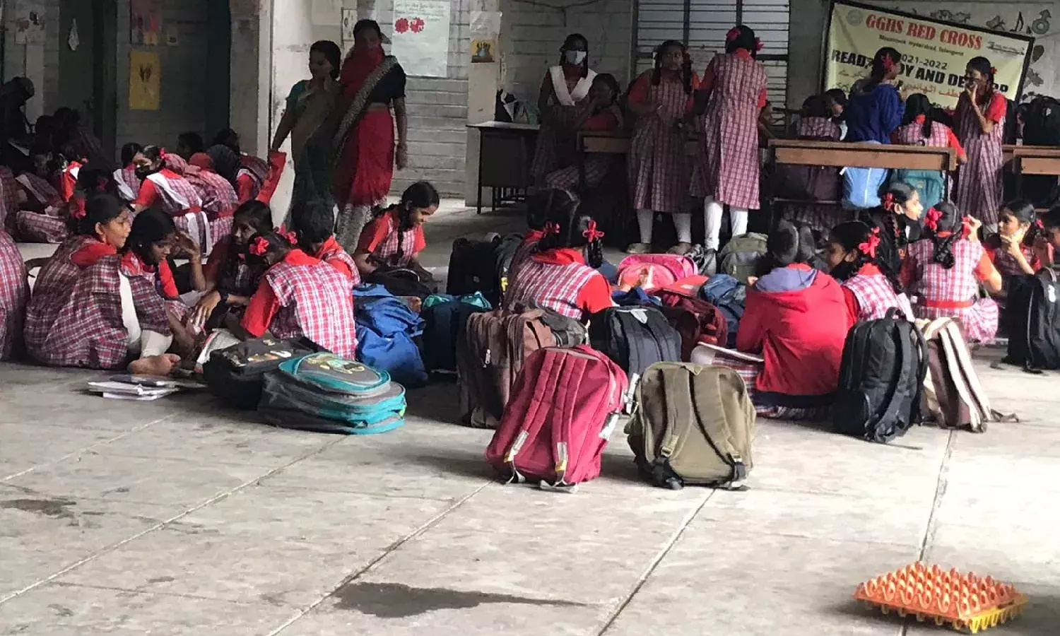 We take turns to sit: No classrooms, no clean toilets, this is the state of a govt school in Masab Tank