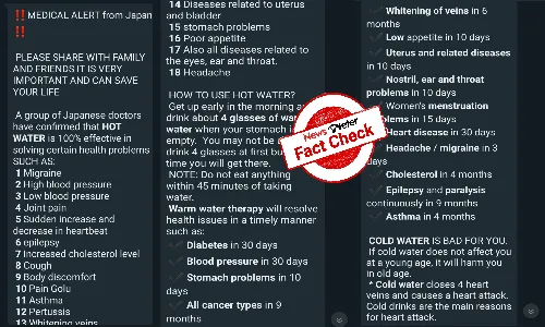 Can drinking hot water cure epilepsy, high blood pressure?