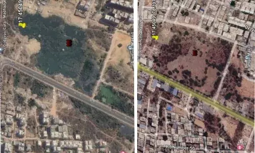 Missing lake: Satellite images show how Rangareddys Guttala Begumpet lake turned into land