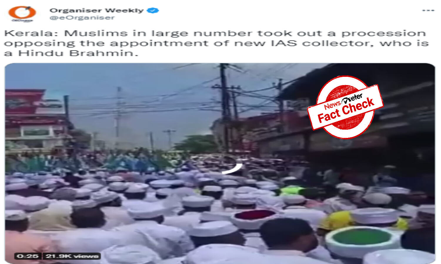Video of protests against Kerala IAS officer shared with communal spin