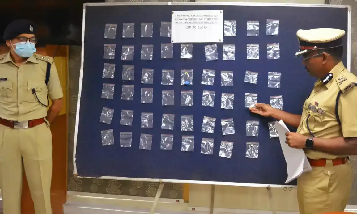 Vizag cops nab 5 drug peddlers, seize 50 LSD blots