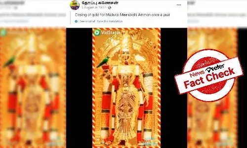 This is not the Meenakshi idol of Madurais Arulmigu Meenakshi Sundareshwarar Temple