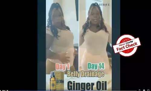 Applying ginger oil to belly will not reduce fat; viral claims are false