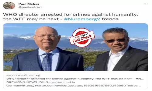 WHO director was not arrested for crimes against humanity