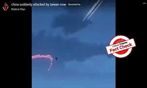 War visuals are from video game, not Chinas attack on Taiwan