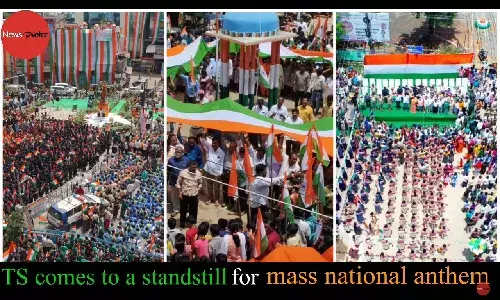 TS comes to a standstill for mass national anthem