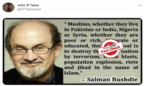 This Salman Rushdie quote about Muslims destroying nations by terrorism is fake