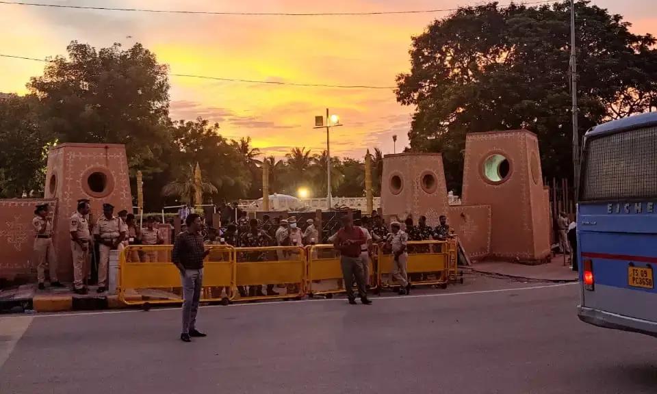 All for a joke: Hyderabads Shilpakala Vedika fortified for Munawar Faruquis show