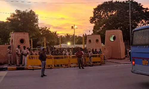 All for a joke: Hyderabads Shilpakala Vedika fortified for Munawar Faruquis show