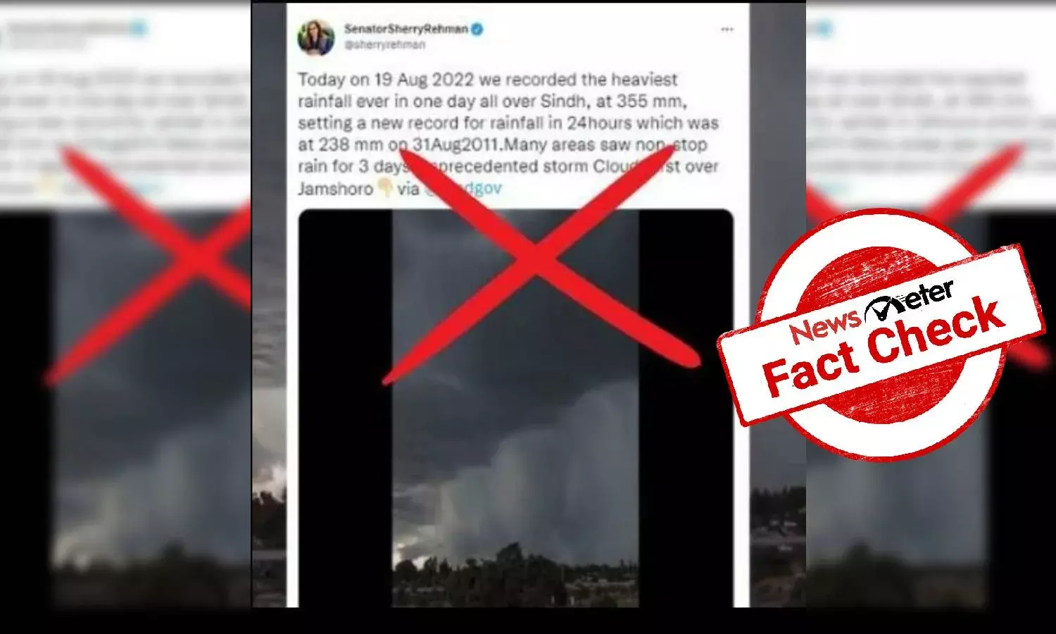 Old video of Australia cloudburst falsely shared as Pak Sindh rainfall