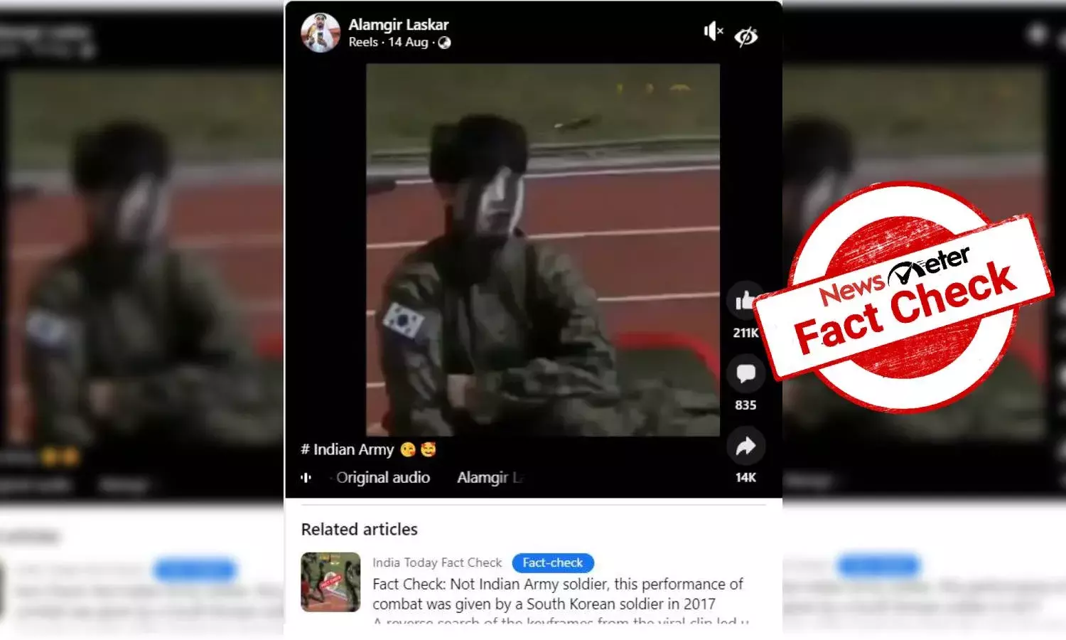 South Korea armed forces parade video shared as video of Indian army