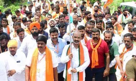 Green signal for Bandi Sanjays padayatra: TS High Court says its illegal to stop