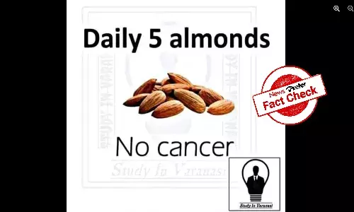 Can consuming almonds give 100% immunity against cancer?