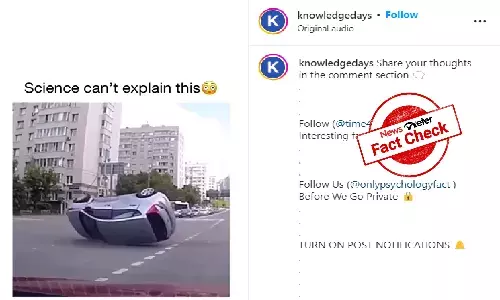 Neither supernatural nor ghostly:  Video of cars crashing in air is digital creation