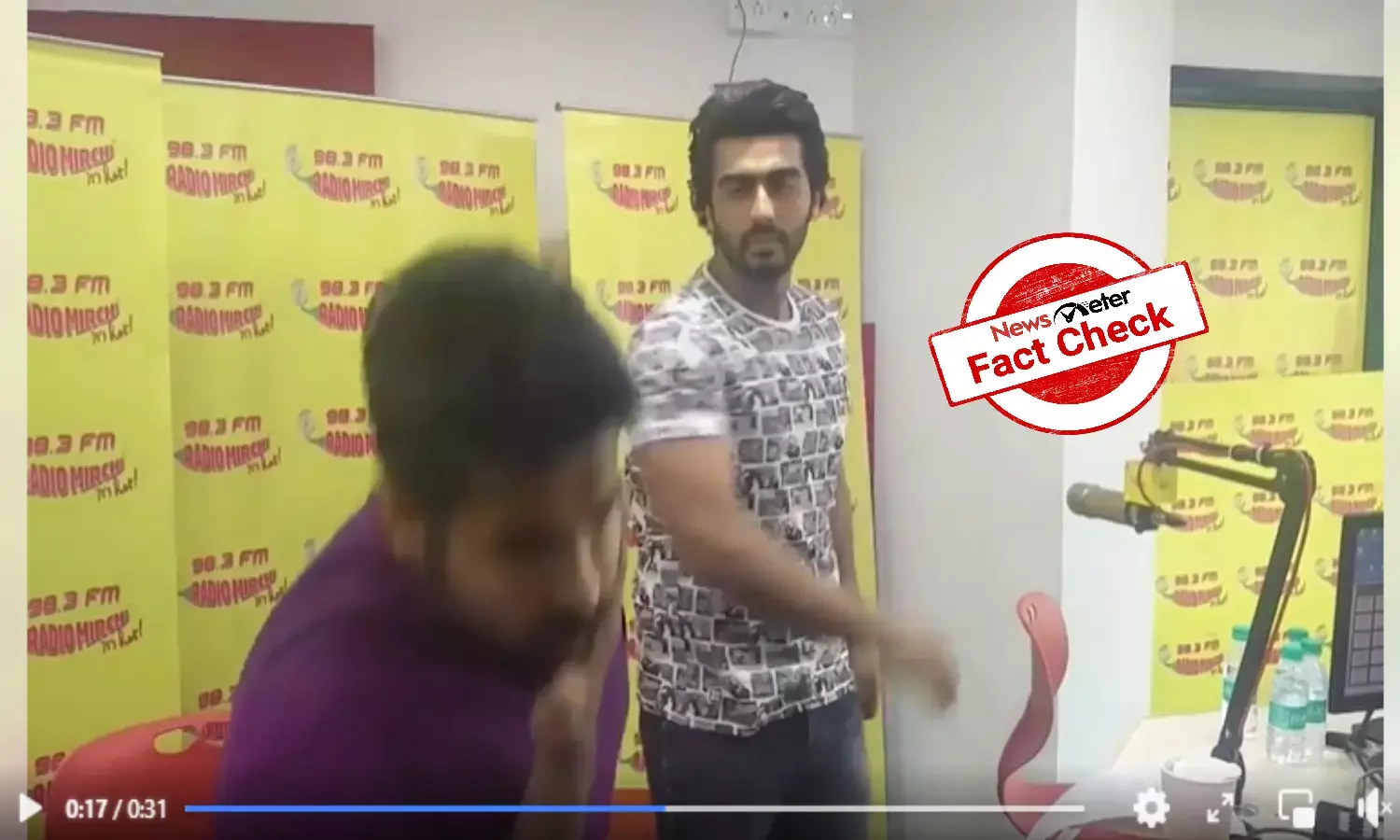 Video of Arjun Kapoor slapping Radio Mirchi RJ is a prank