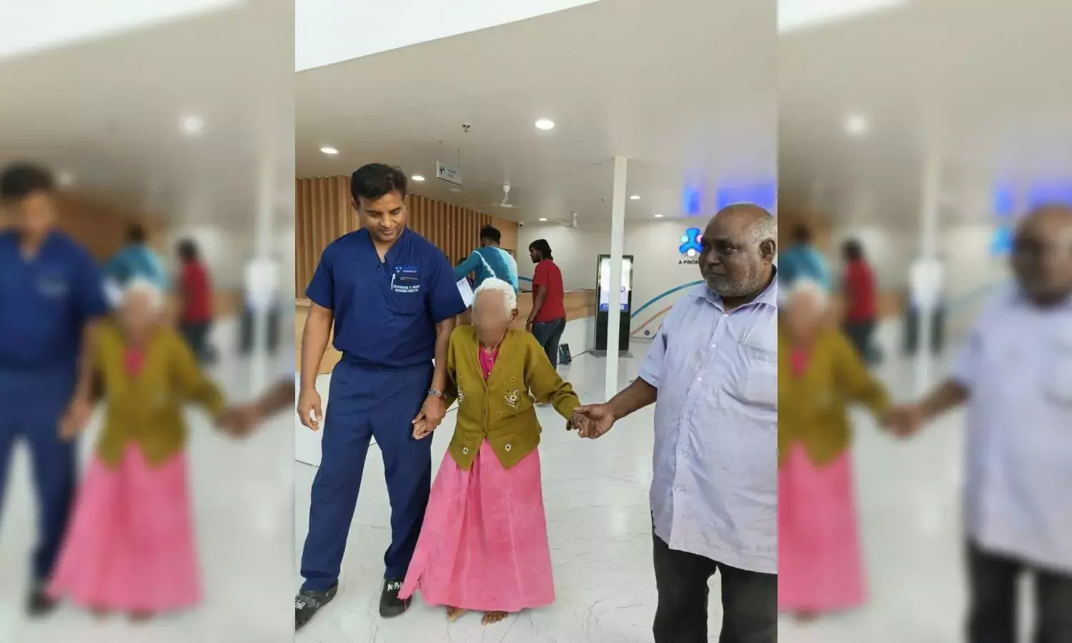 105YO Moosapet resident walks after surgery