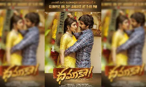 First glimpse of Ravi Teja & Sreeleelas Dhamaka to be out on 31 Aug