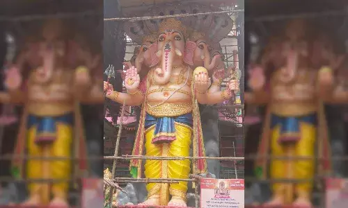 Eco-friendly, 50-feet tall clay Ganesha awaits you at Khairatabad this year