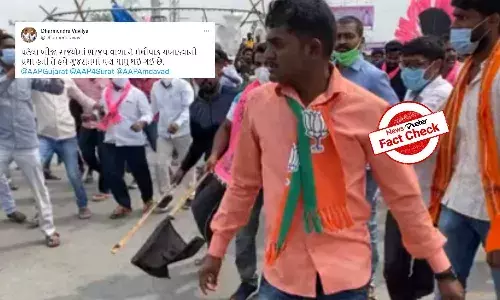 Old video of BJP, TRS workers clash in Telangana shared as incident from Gujarat