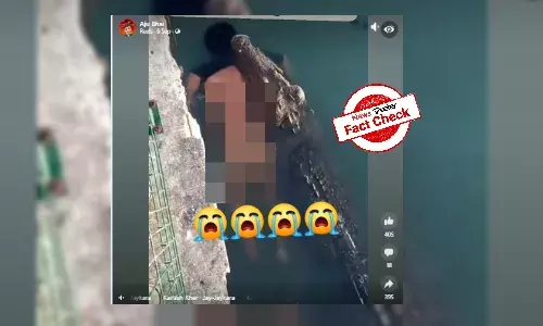 Viral video of man attacked by crocodile is not from India