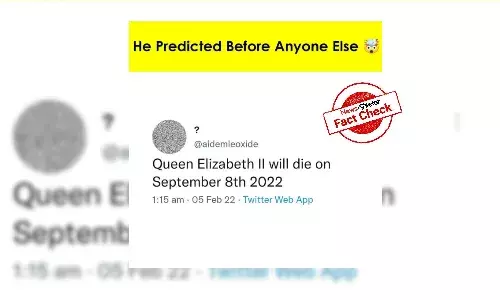 Did a Twitter user predict Queen Elizabeths death?
