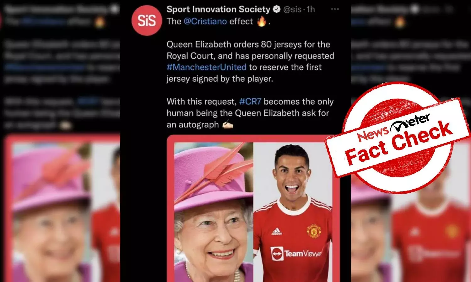 Queen Elizabeth II never ordered 80 autographed jerseys of Cristiano Ronaldo