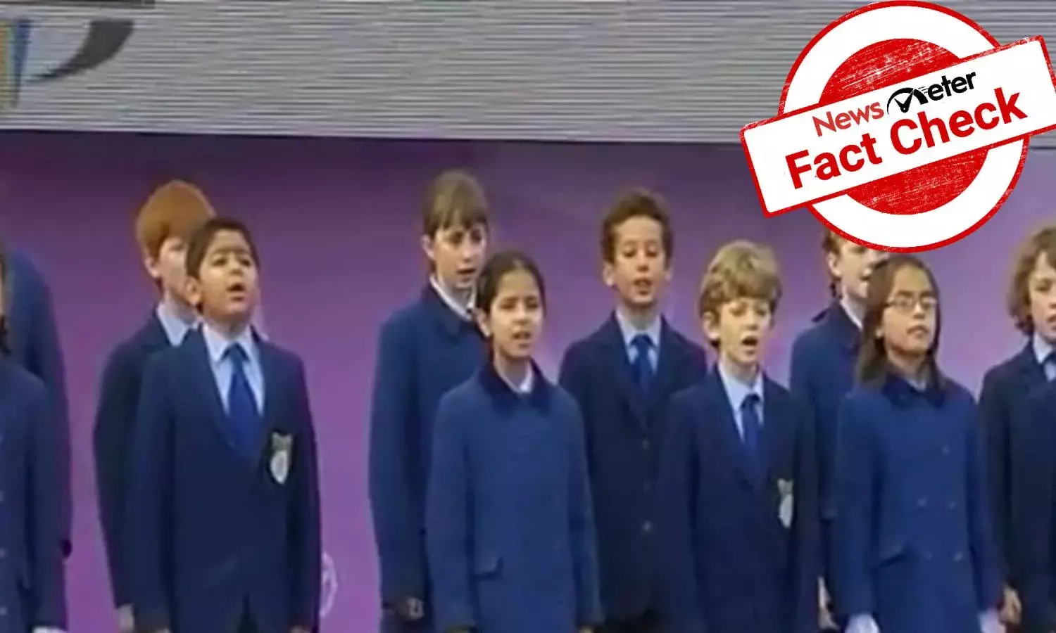 Was the Queen bid farewell with chants of Om?