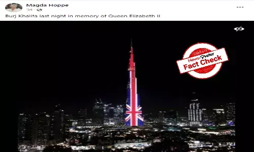 2017 video of Burj Khalifa lit up in Union Jack colours shared as tribute to Queen