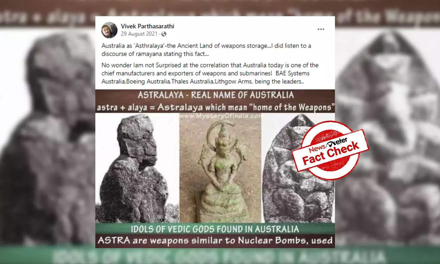 Does Australia derive its name from Asthralaya from Mahabharata?