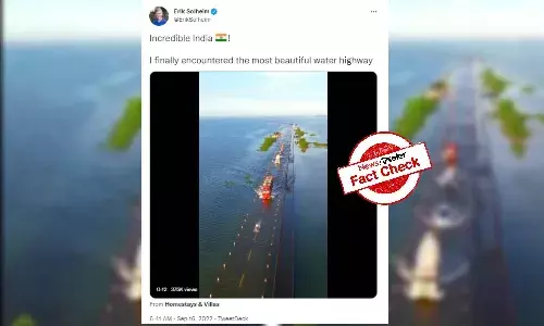 Norwegian diplomat shares video of submerged Chinese road as Indias water highway