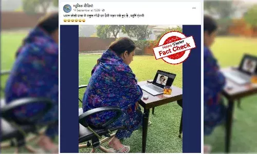 Morphed photo shows Smriti Irani watching Rahul Gandhis Bharat Jodo Yatra