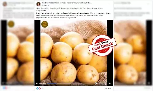 Potato peels help get rid of acne scars? Viral claim is hoax